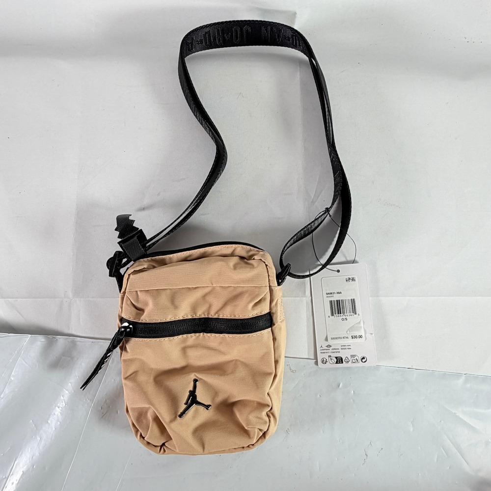 Nike Jordan Airborne Festival Crossbody Bag Desert Tan Black 9A0631-X6A NWT